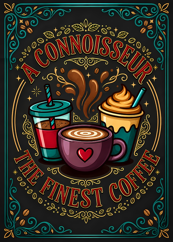 Vintage Style Coffee Connoisseur Poster