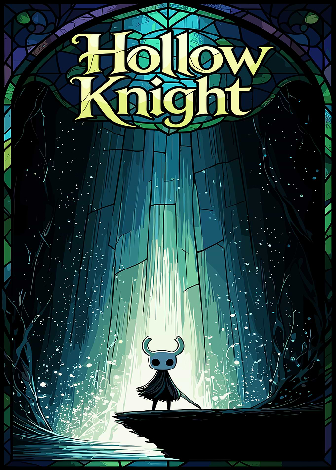 Hollow Knight Stained Glass Poster