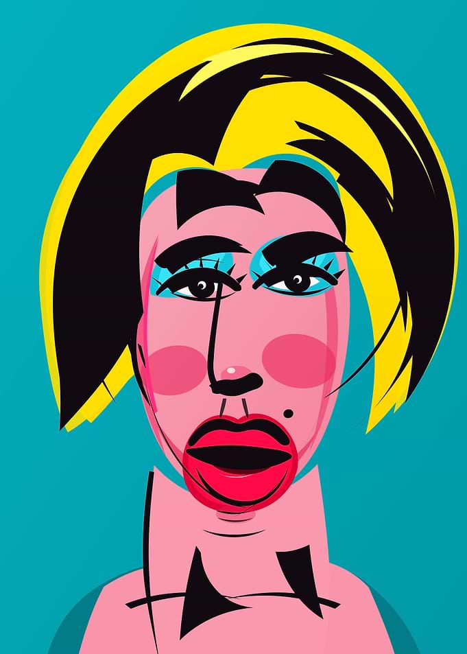 Pop Art Portrait of Hollywood Star