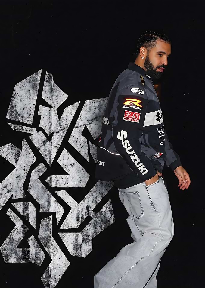 Drake Wearing Suzuki Racing Jacket