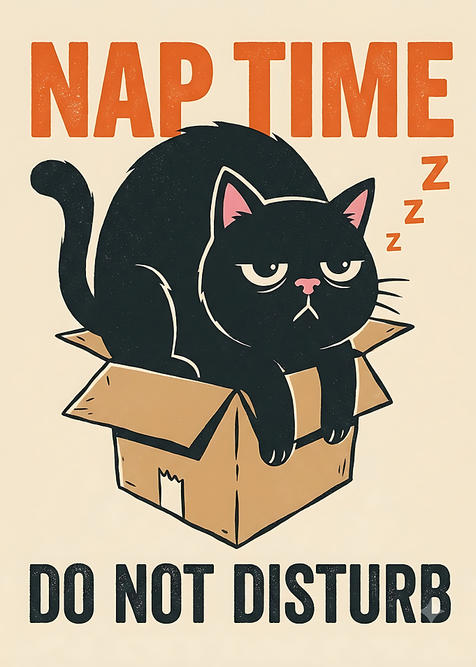 Nap Time Do Not Disturb Cat