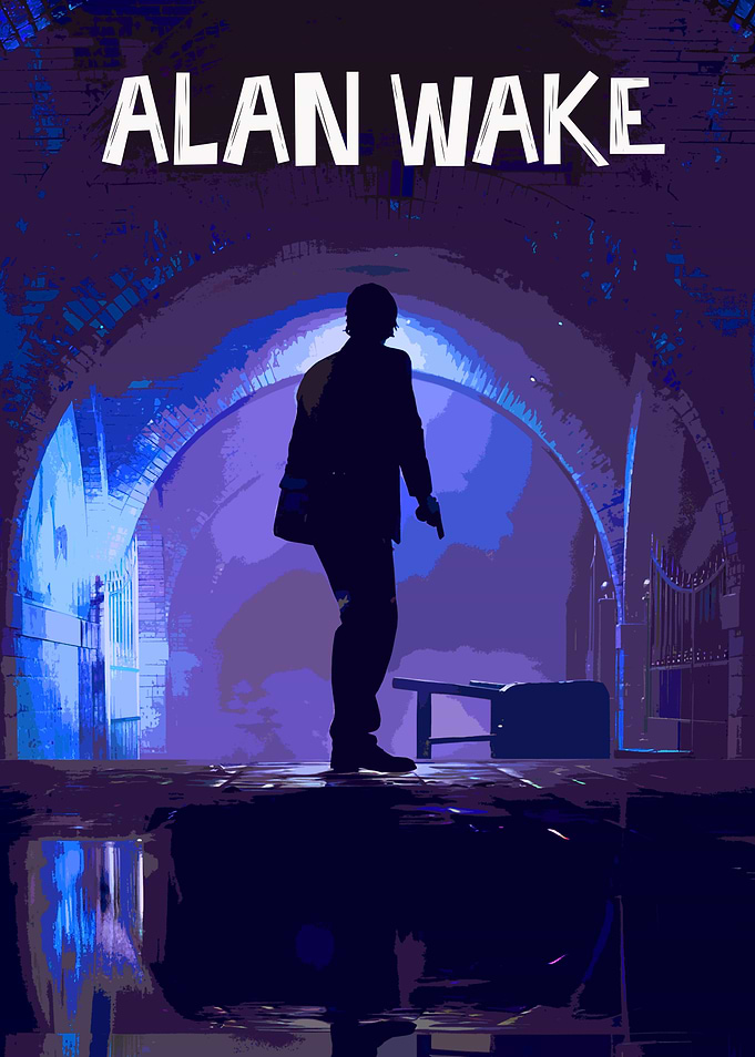 Alan Wake Minimalist Game Poster