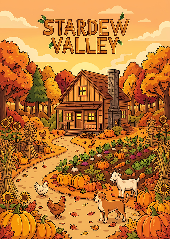 Stardew Valley Autumn Farm Scene