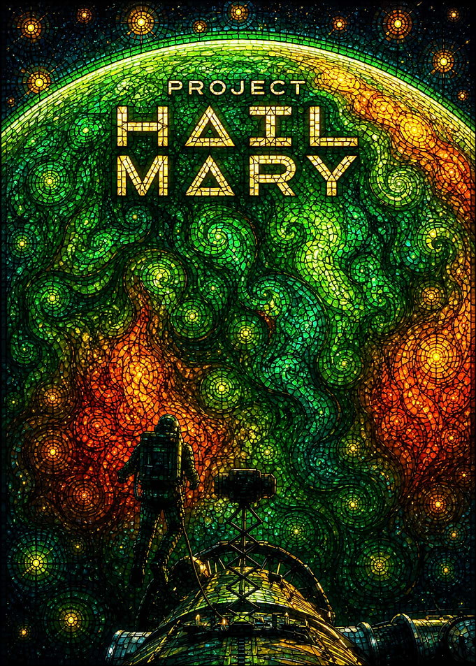 Project Hail Mary Stained Glass Poster
