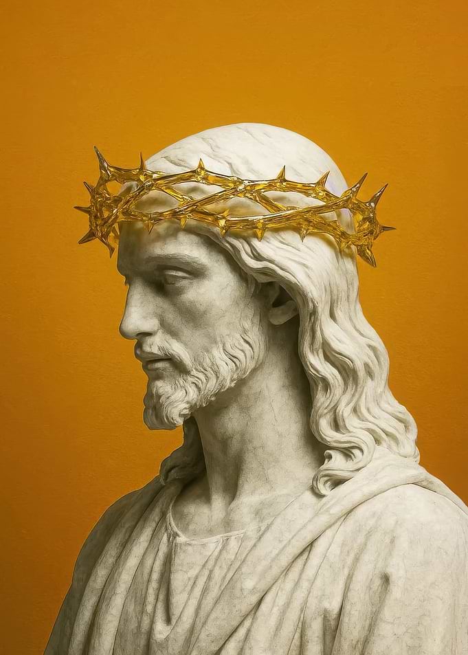 Jesus Christ Statue with Crown