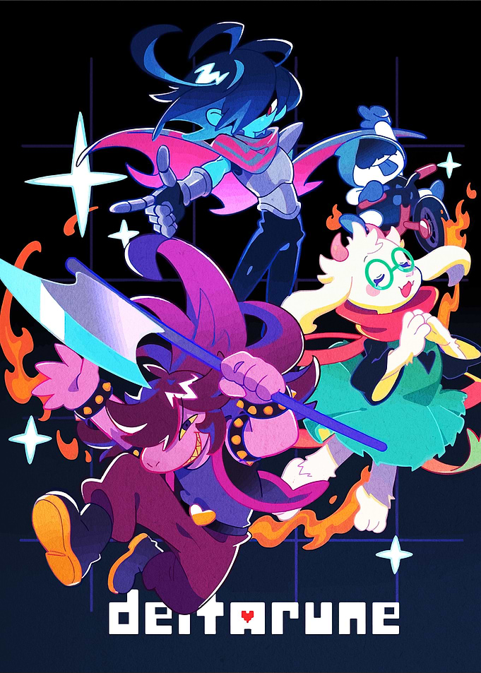 Deltarune Characters Dynamic Illustration