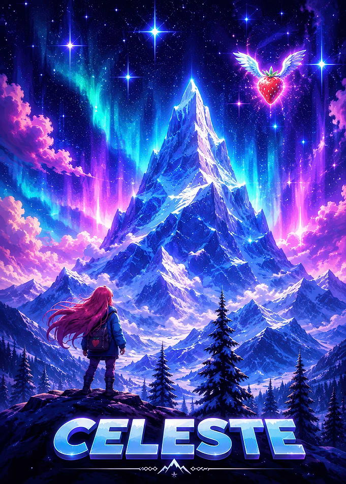 Celeste Mountain Adventure Poster