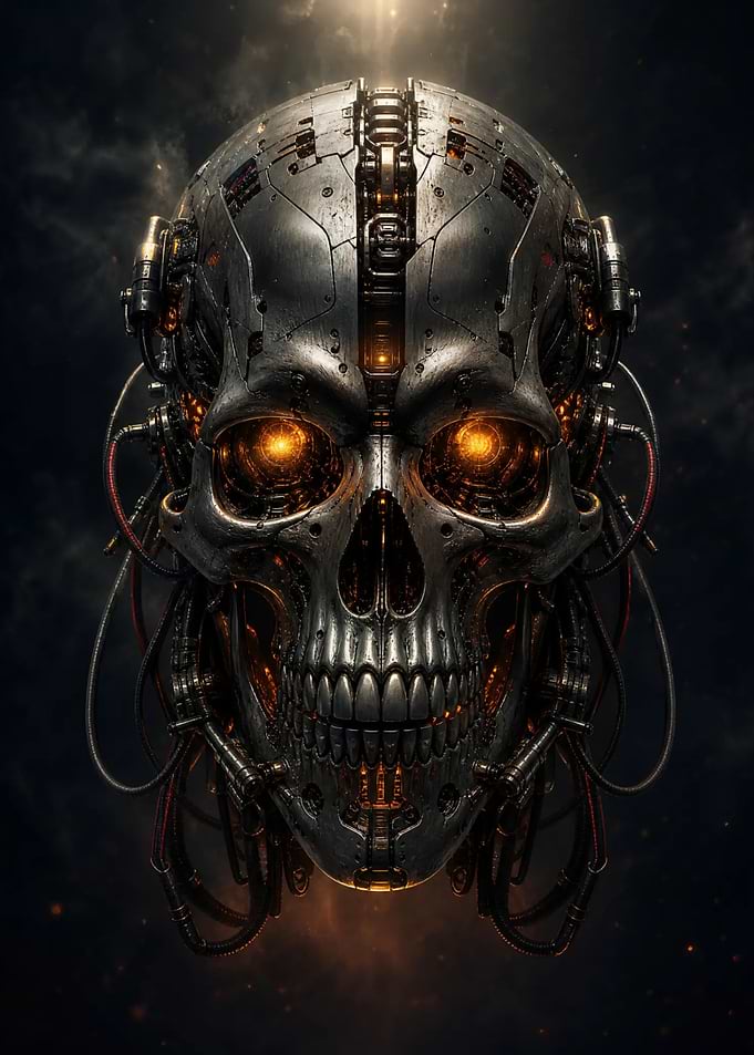 Cybernetic Terminator Skull
