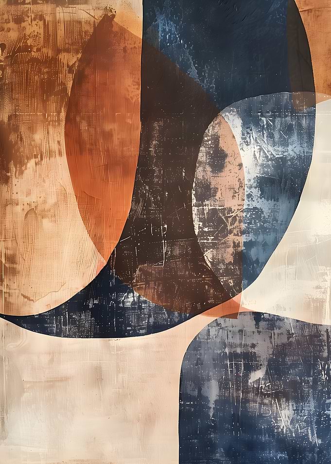 Abstract Geometric Shapes in Earth Tones