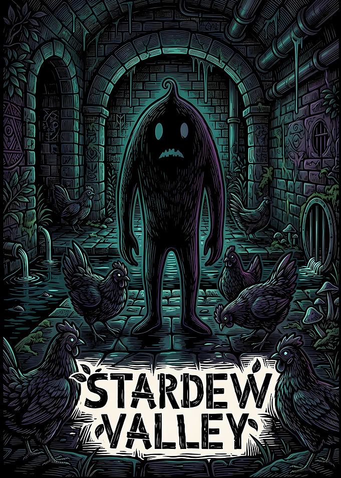 Stardew Valley Krobus and Chickens