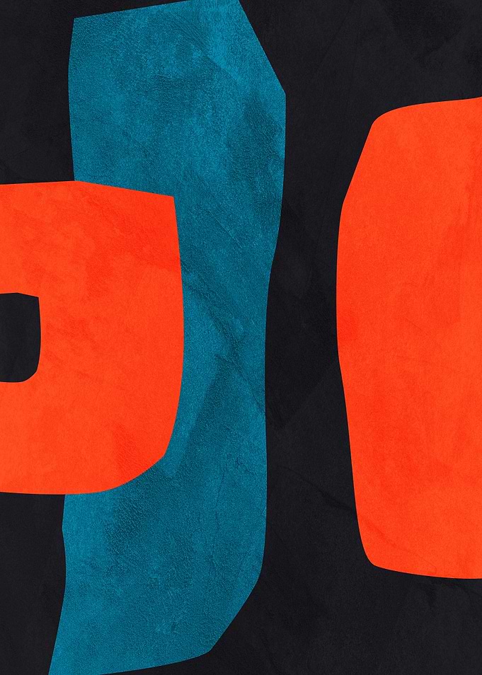 Abstract Geometric Shapes in Bold Colors