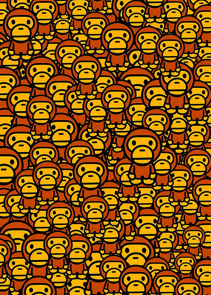 BAPE Baby Milo Pattern Wallpaper