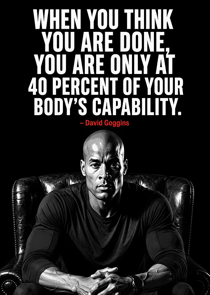 David Goggins Inspirational Quote Poster