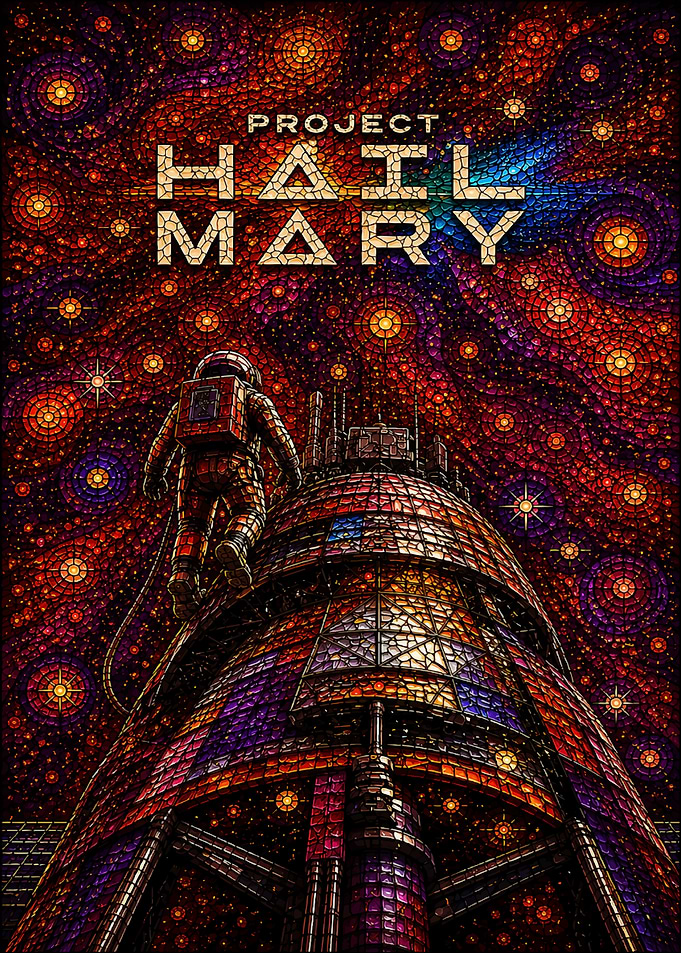Project Hail Mary Stained Glass Poster