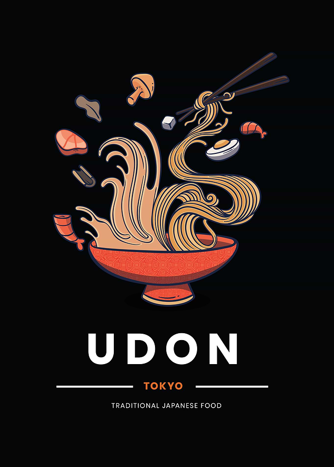 Udon Tokyo Traditional Japanese Food Poster