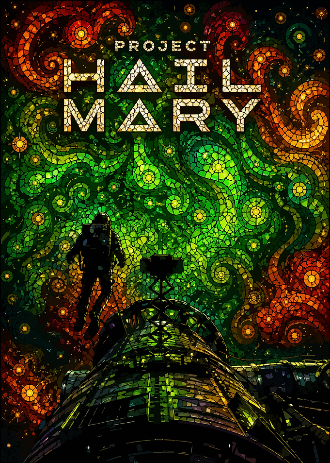 Project Hail Mary Stained Glass Poster