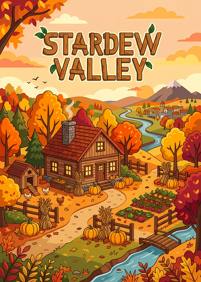 Stardew Valley Autumn Farm Scene