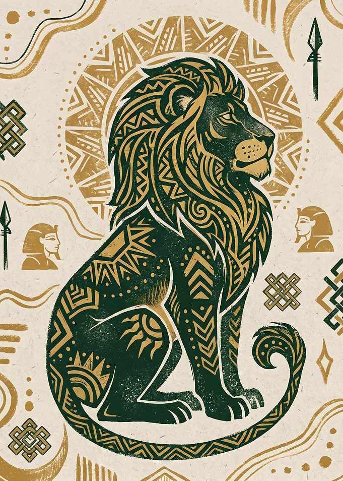 Tribal Lion Art