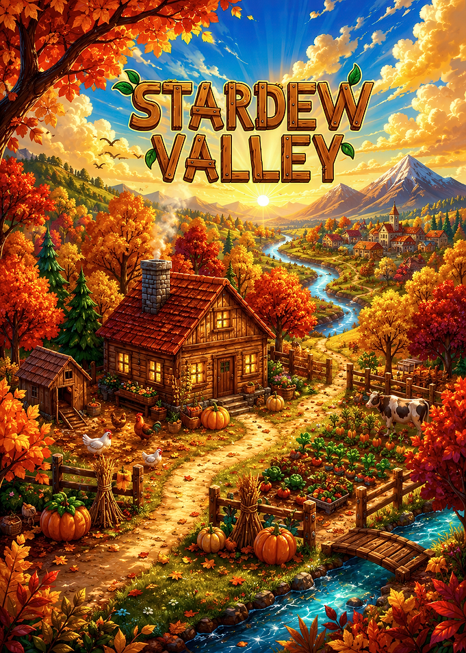 Stardew Valley Autumn Farm Landscape