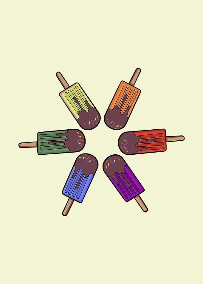 Colorful Frozen Pop in a Circle