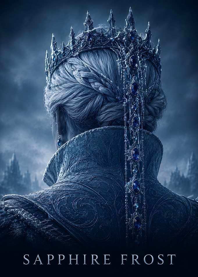 Sapphire Frost Ice Queen Portrait