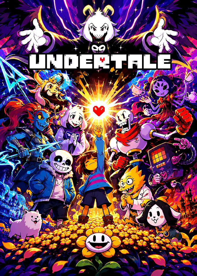 Undertale Cast Ensemble Poster