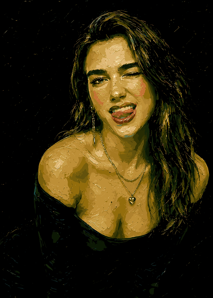 Dua Lipa Digital Portrait Art