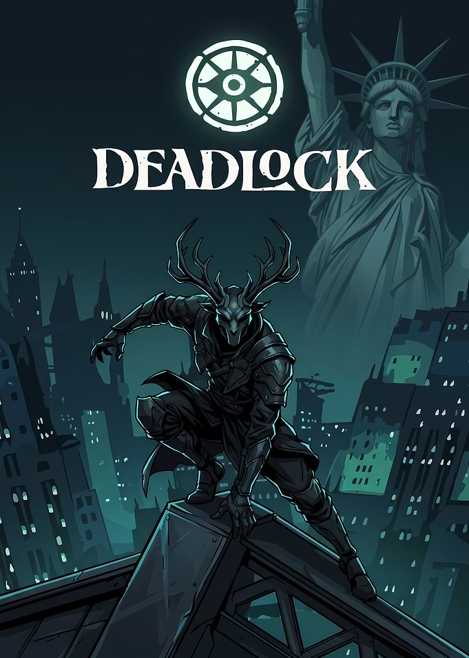 Deadlock Game Poster with Antlered Character