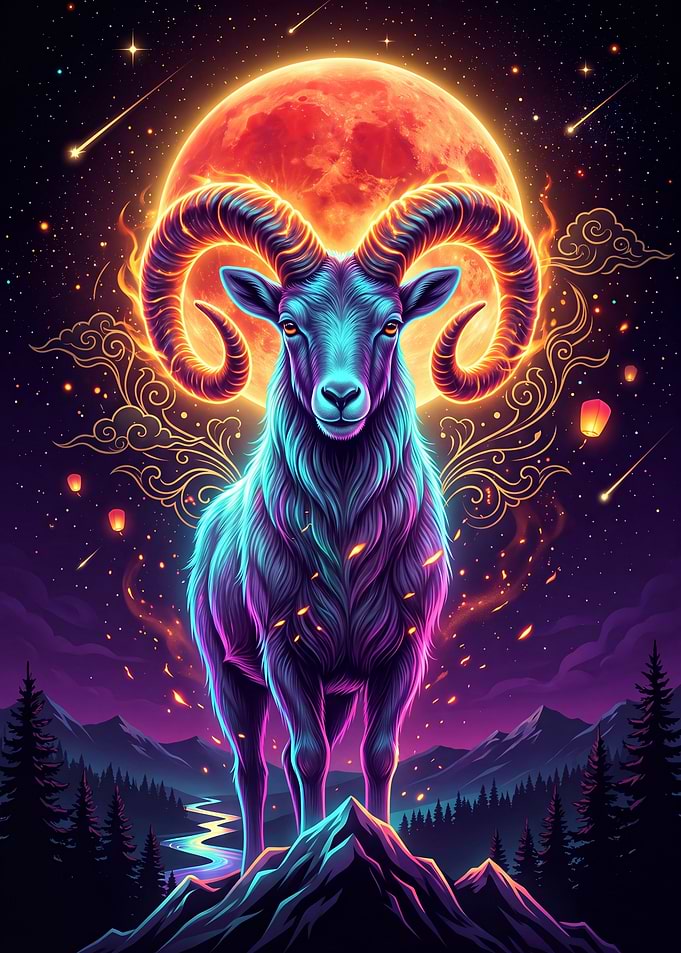 Celestial Fire Goat – Guardian of the Zodiac