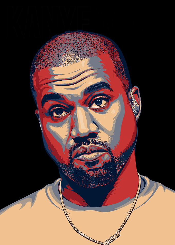 Kanye West Pop Art Portrait