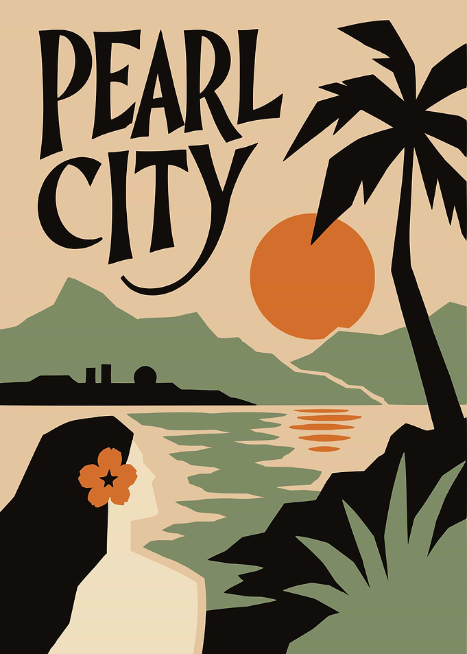 Pearl City Hawaii Travel Poster