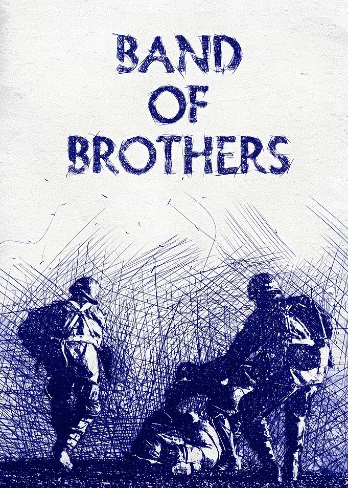 Band of Brothers Scribble Art Poster