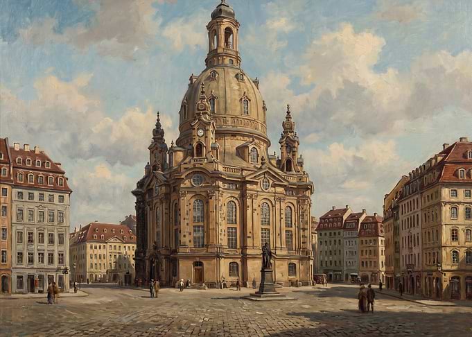 Painting of Dresden Frauenkirche