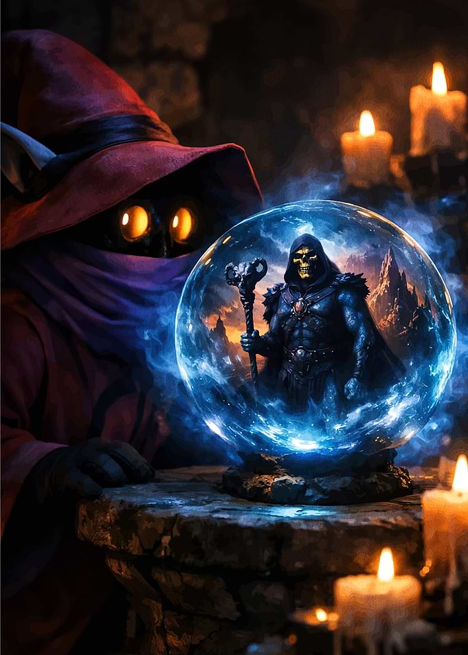 Orko Gazing at Skeletor Crystal Ball