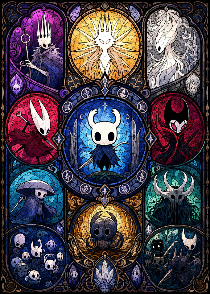 Hollow Knight Stained Glass Art