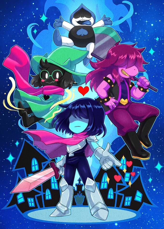 Deltarune Characters Group Illustration