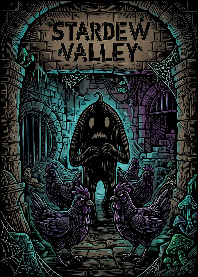 Stardew Valley Krobus and Void Chickens