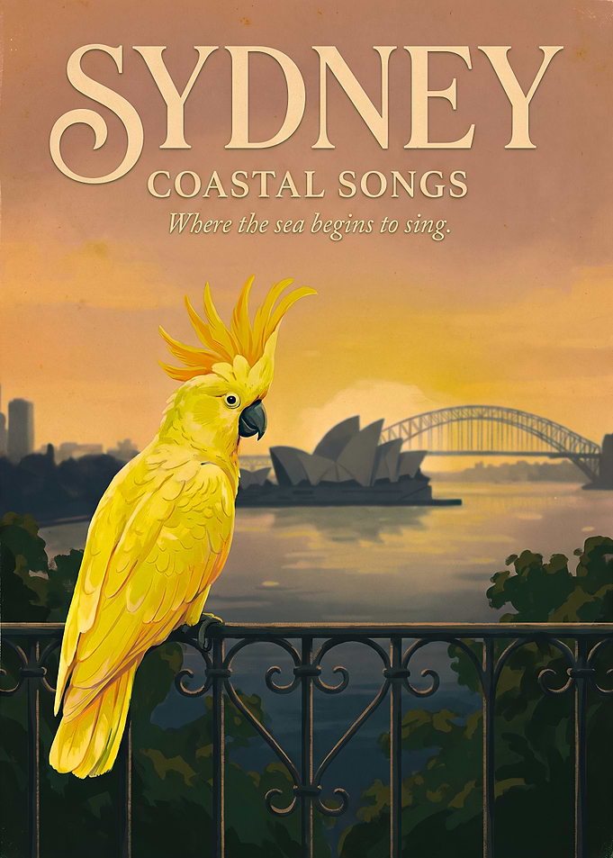 Sydney Coastal Songs Cockatoo Poster