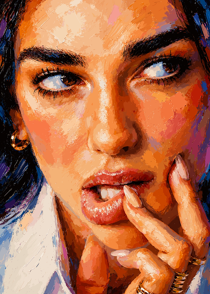 Dua Lipa Oil Painting Portrait