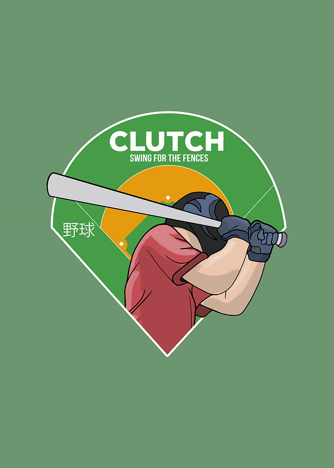 Clutch Baseball Swing Graphic Design