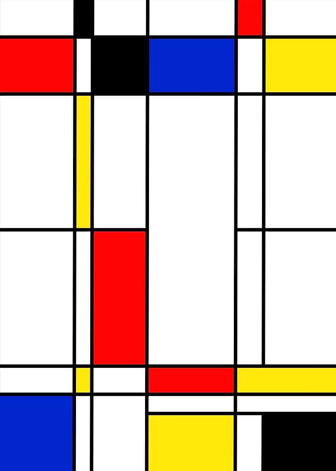 Mondrian | Abstract minimal YRB