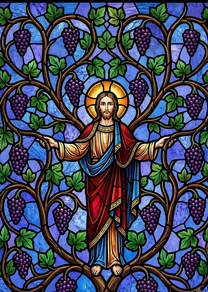 Jesus Christ Stained Glass Art