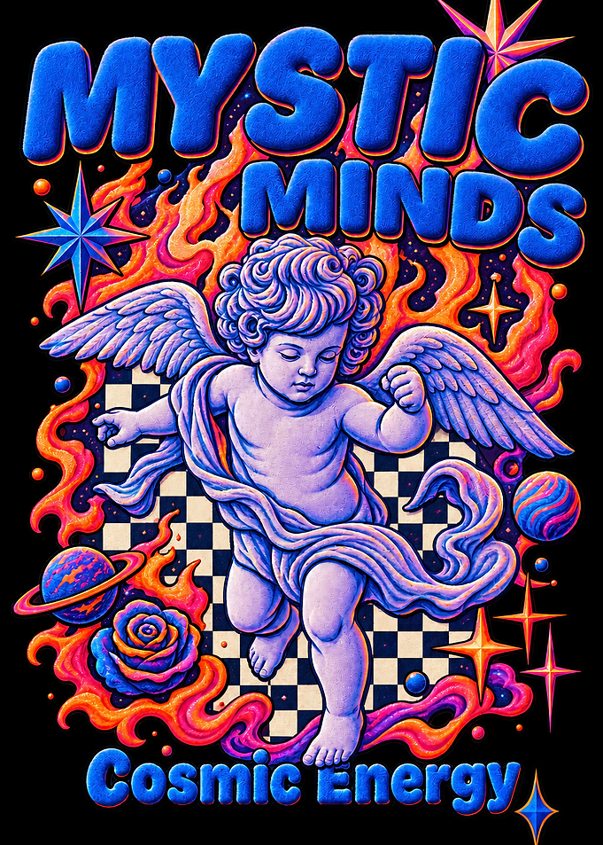 Mystic Minds Cosmic Energy Cherub Art