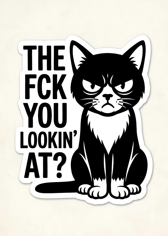 Grumpy Cat Sticker Design