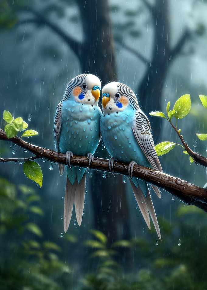 Rainy Blue Serenity