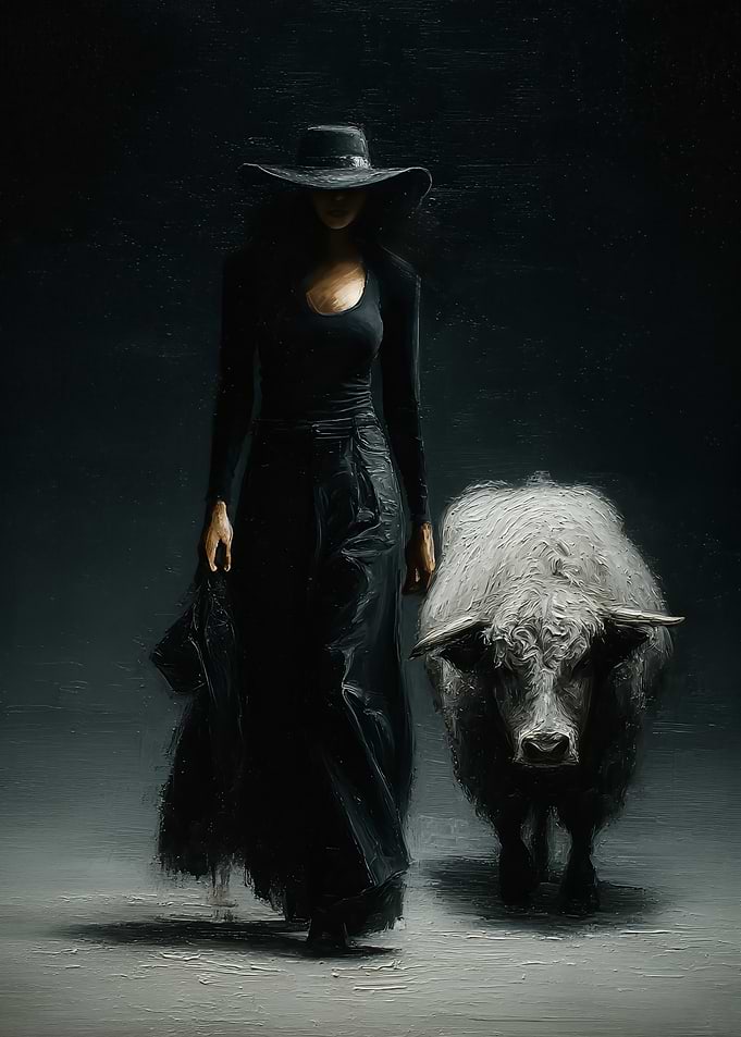 The Hat Hides Me, the Highland Cow Carries Me