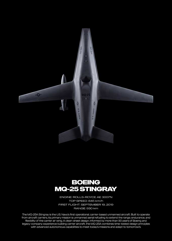 Boeing MQ-25 Stingray Technical Poster