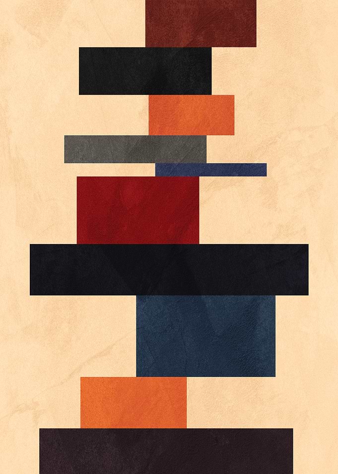 Abstract Geometric Stacked Rectangles