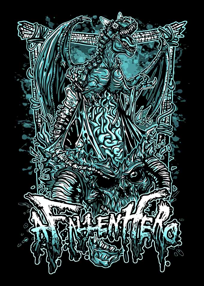 Fallen Hero Dragon Skull Graphic