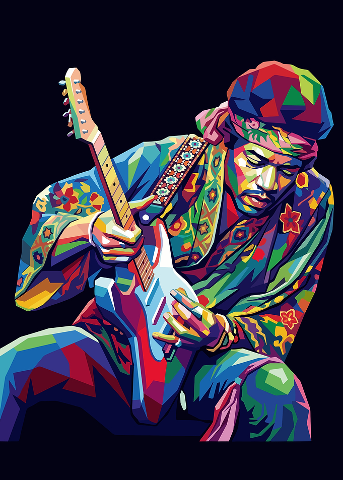 Jimi Hendrix Pop Art Portrait